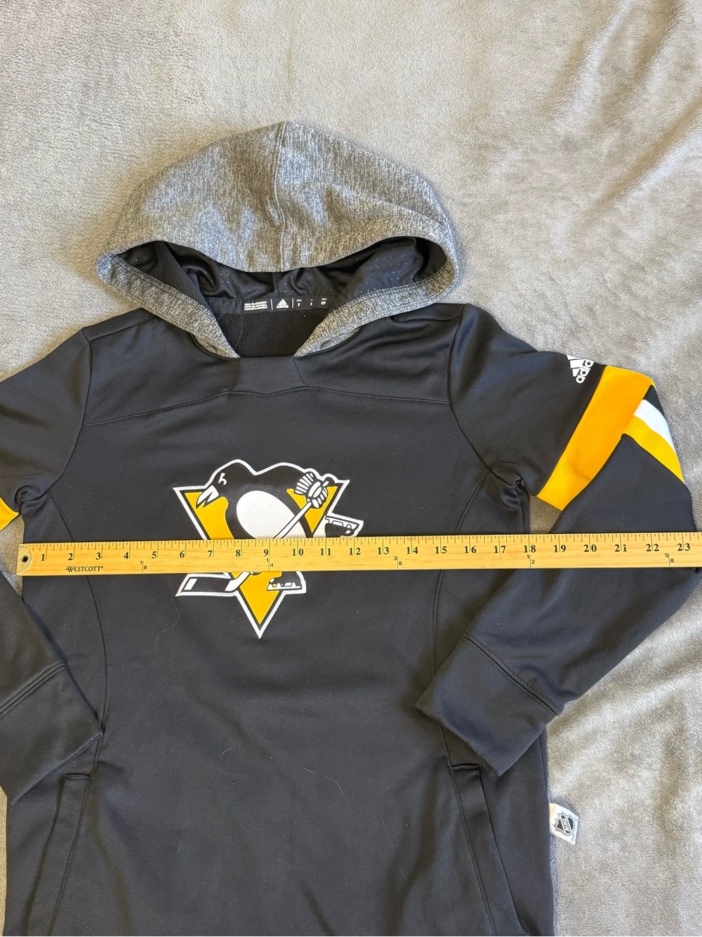 Adidas Pittsburgh Penguins NHL jersey-style pullover hoodie size Small Petite - Picture 4 of 8